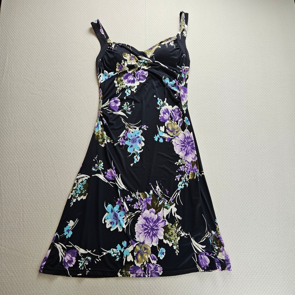 Sinequanone Y2K Floral Sweetheart Midi Dress Built in Bra Made in France M Euro